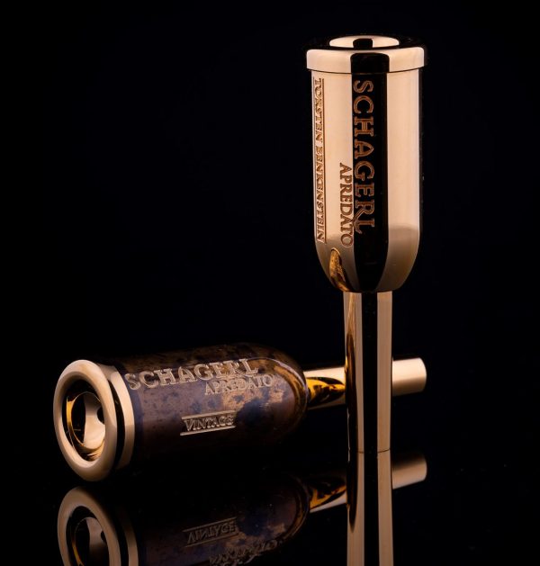EMBOUCHURE TROMPETTE SCHAGERL APREDATO [GOLD PLATED, OCCASION TBE ou ETAT NEUF avec boite d'origine]