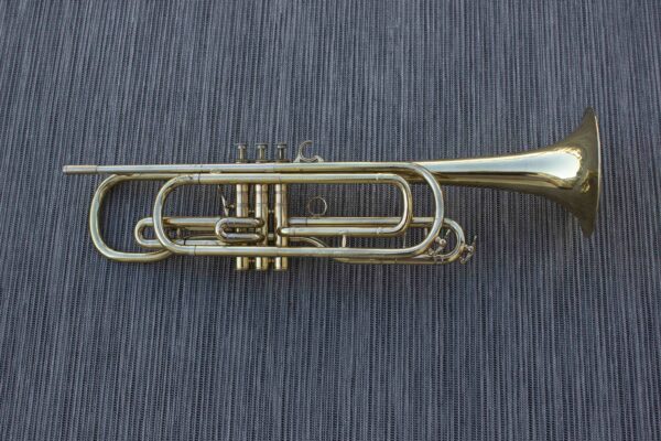 trompette BASSE HENRI SELMER PARIS tonalité UT [ULTRA RARE !!  BEL ÉTAT + EMBOUCHURE D'ORIGINE]