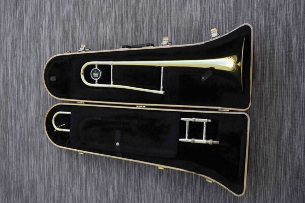 TROMBONE TÉNOR KING 606 vernis [+FLIGHT + EMBOUCHURE KING, mécanique TBE]